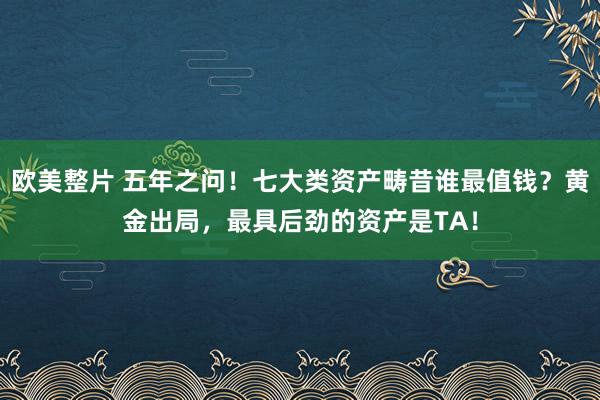 欧美整片 五年之问！七大类资产畴昔谁最值钱？黄金出局，最具后劲的资产是TA！