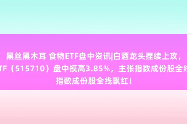 黑丝黑木耳 食物ETF盘中资讯|白酒龙头捏续上攻，食物ETF（515710）盘中摸高3.85%，主张指数成份股全线飘红！