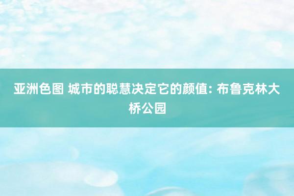 亚洲色图 城市的聪慧决定它的颜值: 布鲁克林大桥公园