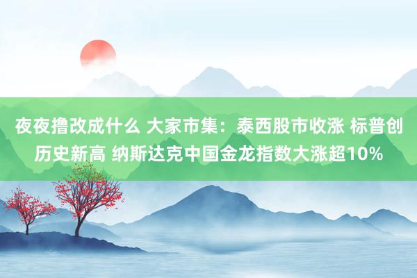 夜夜撸改成什么 大家市集：泰西股市收涨 标普创历史新高 纳斯达克中国金龙指数大涨超10%