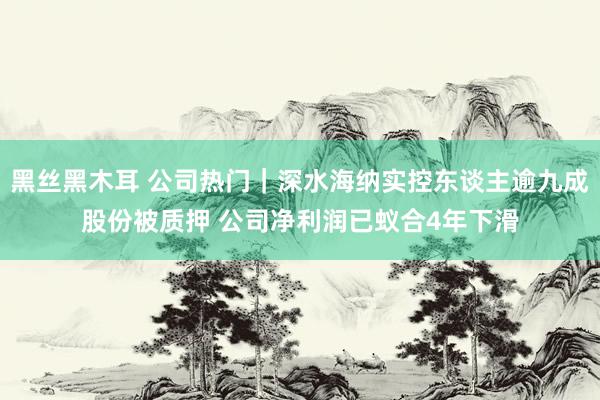 黑丝黑木耳 公司热门｜深水海纳实控东谈主逾九成股份被质押 公司净利润已蚁合4年下滑