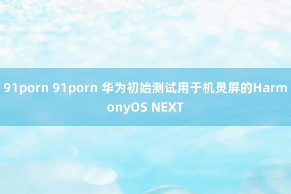 91porn 91porn 华为初始测试用于机灵屏的HarmonyOS NEXT