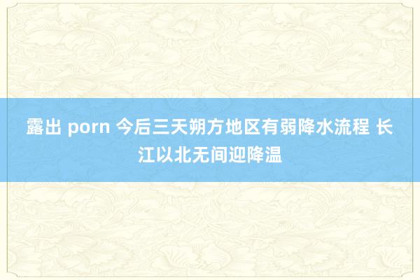 露出 porn 今后三天朔方地区有弱降水流程 长江以北无间迎降温