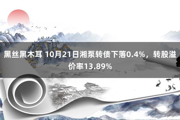 黑丝黑木耳 10月21日湘泵转债下落0.4%，转股溢价率13.89%