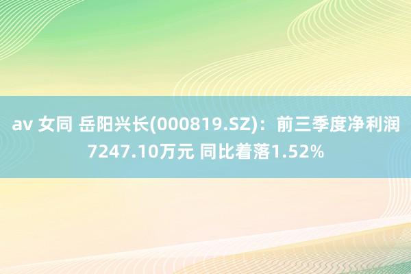 av 女同 岳阳兴长(000819.SZ)：前三季度净利润7247.10万元 同比着落1.52%