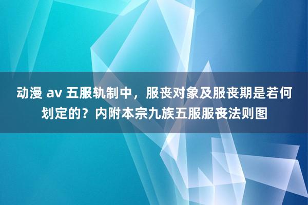 动漫 av 五服轨制中，服丧对象及服丧期是若何划定的？内附本宗九族五服服丧法则图