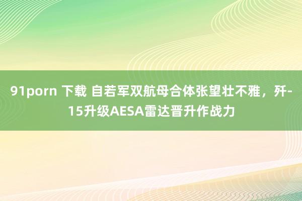 91porn 下载 自若军双航母合体张望壮不雅，歼-15升级AESA雷达晋升作战力