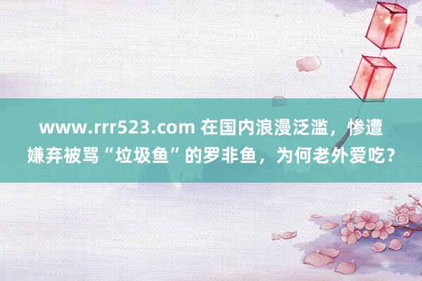 www.rrr523.com 在国内浪漫泛滥，惨遭嫌弃被骂“垃圾鱼”的罗非鱼，为何老外爱吃？