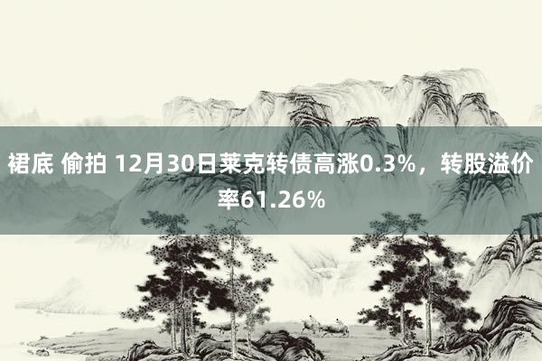 裙底 偷拍 12月30日莱克转债高涨0.3%，转股溢价率61.26%