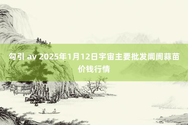 勾引 av 2025年1月12日宇宙主要批发阛阓蒜苗价钱行情