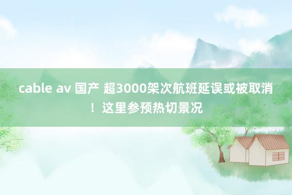 cable av 国产 超3000架次航班延误或被取消！这里参预热切景况